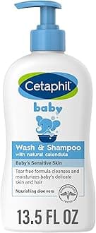 Baby Wash & Shampoo with Organic Calendula ,Tear Free , Paraben, Colorant and Mineral Oil Free , 13.5 Fl. Oz