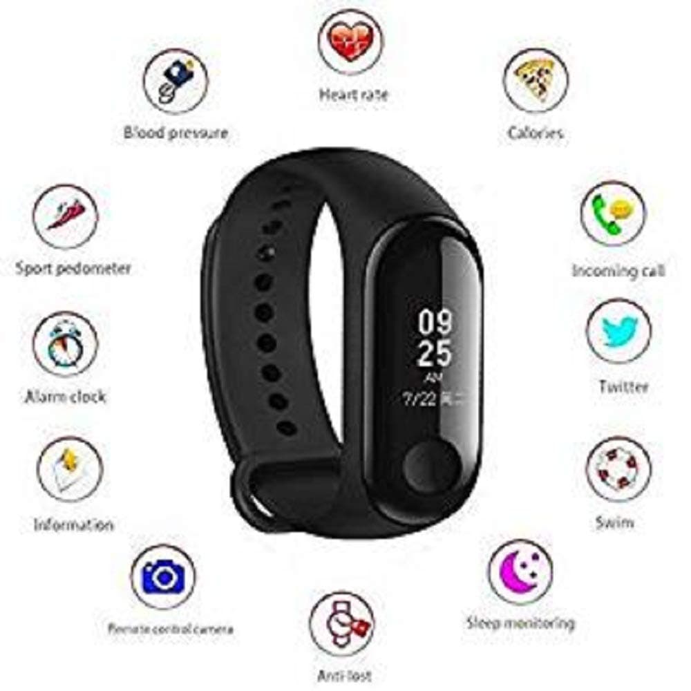 Lucrane M-3 Activity Tracker, Bluetooth - Black