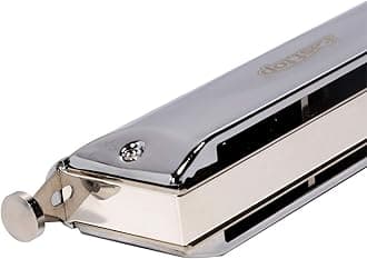 East top 16 Holes 64 Tones Chromatic Harmonica Key of C with Brass Comb, Chromatic Mouth Organ Harmonica For Adults, Professionals and Students(BRASS COMB)