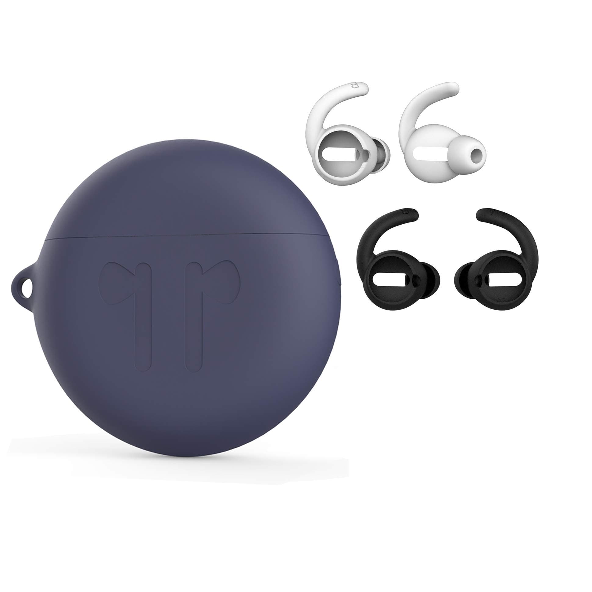 sciuU Protective Silicone Case [* 1] + Silicon Eartips Cover [* 2 Pairs] Fit Huawei Freebuds 3, Set of Silicone Covers & In-Ear Anti-Slip Sport Earbud Tips Case with Ear Hook, Set B