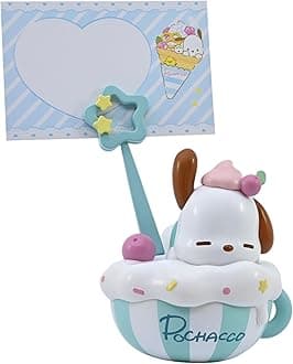 Yume Sanrio Pochacco Party Time Memo Stand – Cute Sanrio Desk Clip with Cappuccino Design | Anime Gifts for Girls & Sanrio Collectors
