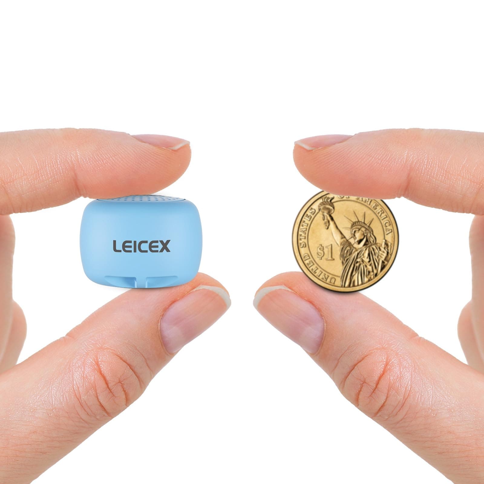 LEICEX Travel Bluetooth Speaker, Tiny Small Speakers Bluetooth Wireless Pillow Perfect for Travel Outdoor Sound (Blue)