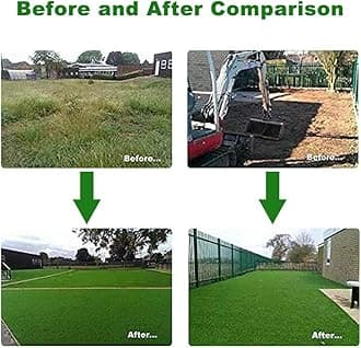 Realistic Deluxe Artificial Grass Synthetic Thick Lawn Turf Carpet -Perfect for Indoor/Outdoor Landscape (3.3 FT x 5 FT (16.5 Square FT))