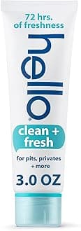 Clean & Fresh All Over Whole Body Deodorant Cream for Women and Men, Aluminum Free, Safe for Sensitive Skin, Pits, Privates, 3 ounces
