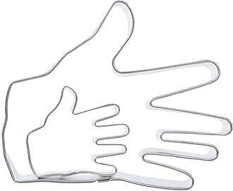 PME Hand Cookie and Cake Cutters, Small and Large Sizes, Silver, Set of 2