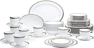 Austin Platinum 50-Piece Dinnerware Set, Service for 8