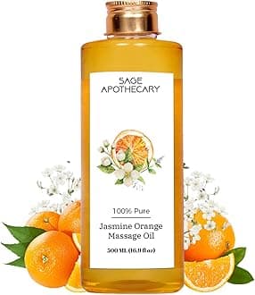 Sage Apothecary Orange Jasmine Massage Oil | Natural Ingredients 500 ml
