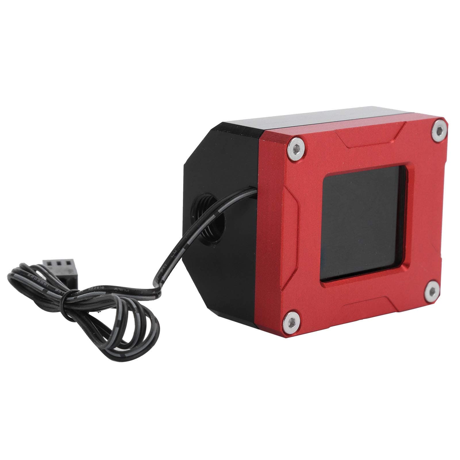 Digital Flow Meter, Computer Water LCD Display Electric Detection Thermonmeter Monitoring, Dynamic Impeller Speed Display, Pump Flow Meter