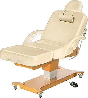 MaxKing Electric Massage Table Professional, Electric Lift Flat Beauty Bed, 30 inch Hydraulic Heavy-Duty Spa Table with Extra Comfortable Thick Cushion (Salon Electric 30"