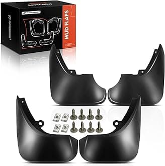 A-Premium Set of 4PCS Mud Flaps Splash Guards Mudguards Mudflaps with Hardware Kits Compatible with Land Rover Discovery Sport, 2015-2016, Sport Utility, 5+2 Seats only, Front LH RH and Rear LH RH