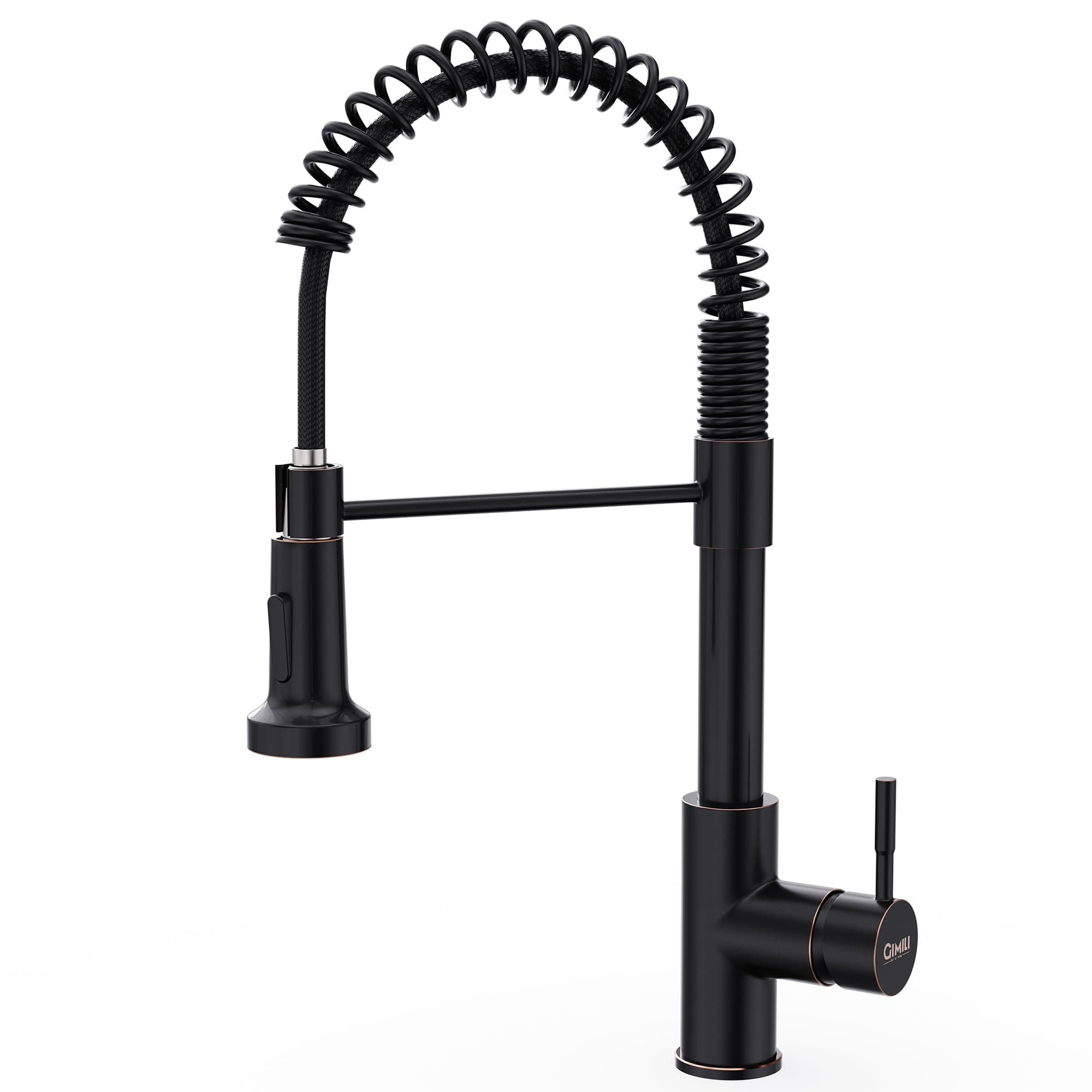 Oil Rubbed Bronze Kitchen Faucet with Pull Down Sprayer Single Hole Stainless Steel Sink Faucet, Suitable for Farmhouses, RV, Laundry Room, Outdoor, and Campers. Llave para fregadero de cocina