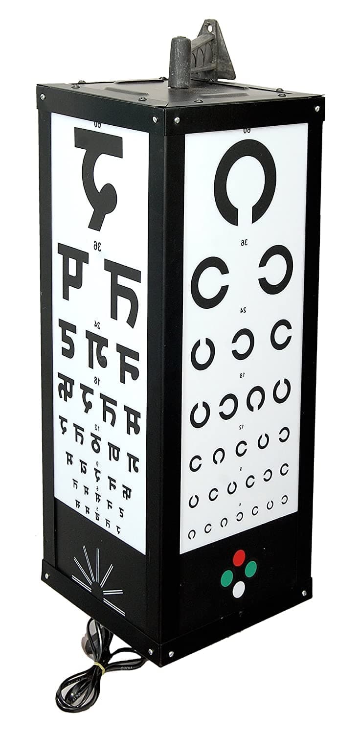 Distance Vision Illuminated Eye Testing Wall Mount Drum (Easy to Installation)