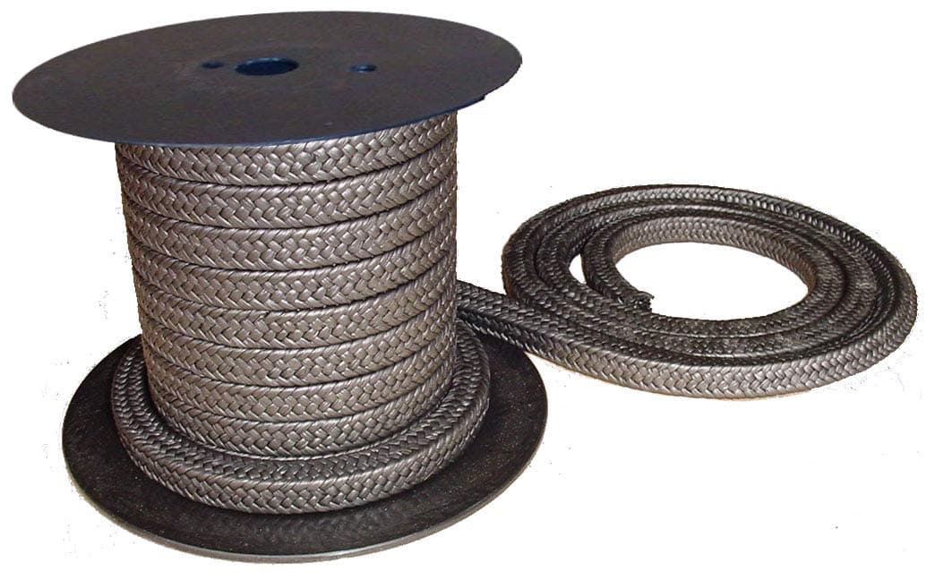 1200 - Graphitized Expanded PTFE Graphite Braided Compression Packing for Pump Gland or Valve Stem or Mechanical Seal, Size 1/2", Length: 8 Feet