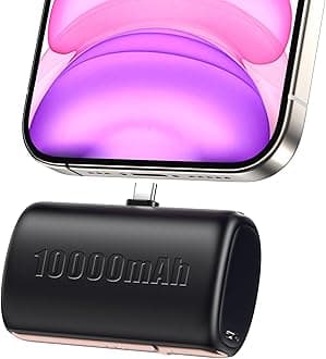 10000 mAh Mini Portable Charger Power Bank Upgraded Large Capacity USB C Fast Charging LCD Display Compatible with iPhone 16/15 Series/Android Samsung Moto LG etc
