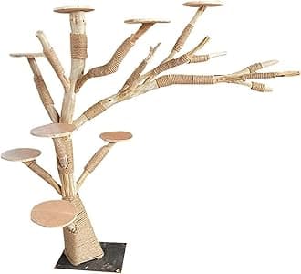 Solid Wood Cat Tree, Large Cat Climbing Frame, Wear-resistant, Non-stick Hair, 1 m, Brown