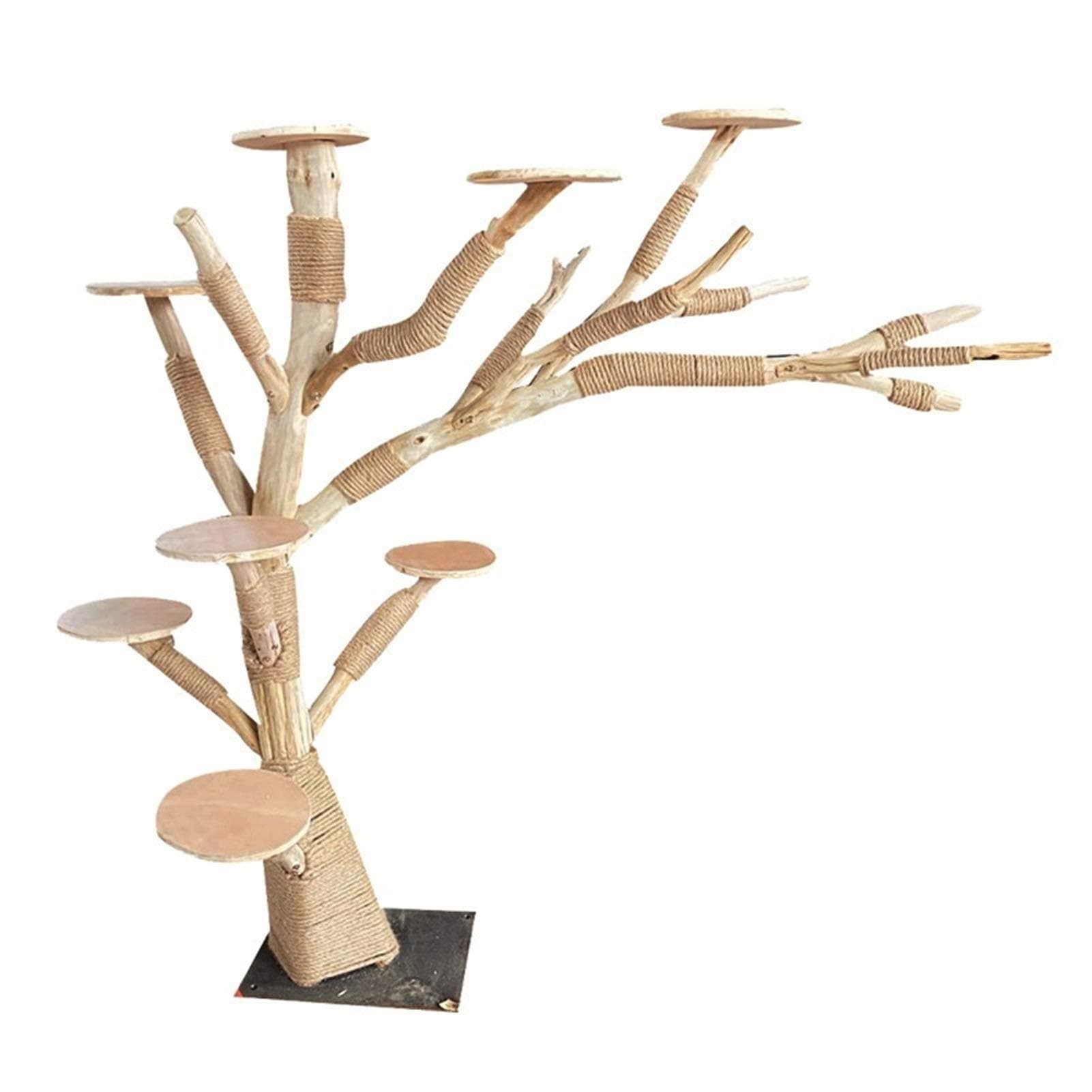 Solid Wood Cat Tree, Large Cat Climbing Frame, Wear-resistant, Non-stick Hair, 1 m, Brown