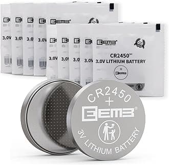 EEMB 10 Pack CR 2450 Battery 3V Lithium Battery 2450 Button Coin Cell DL 2450 ECR 2450 BR 2450 is suitable for clocks, tea lights, return candles, alarm systems, car key boxes, remote controls,