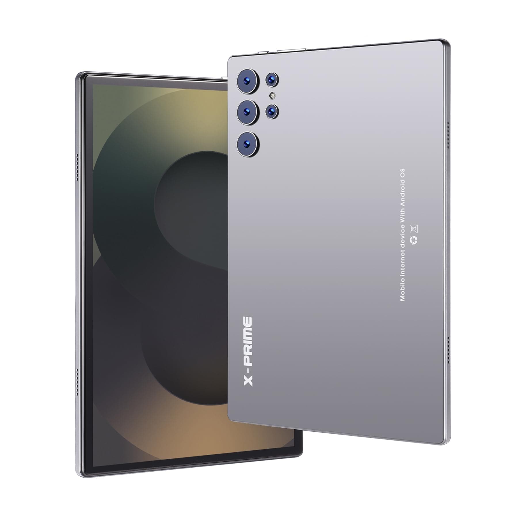 X-Prime S25 Ultra Plus 10.1" Tablet Android 15 | 5G+WiFi | Dual SIM |HD Display 3000x1440 | Keyboard + Stylus | Kids Tablet | Dual Camera | Zoom & Google Meet (Grey)