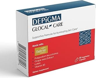 Depigma Capsules Support Reduction of Hyperpigmentation, Melasma & Dark Spots with Glutathione, Polypodium Leucotomos, Grape Seed & Marigold Extract
