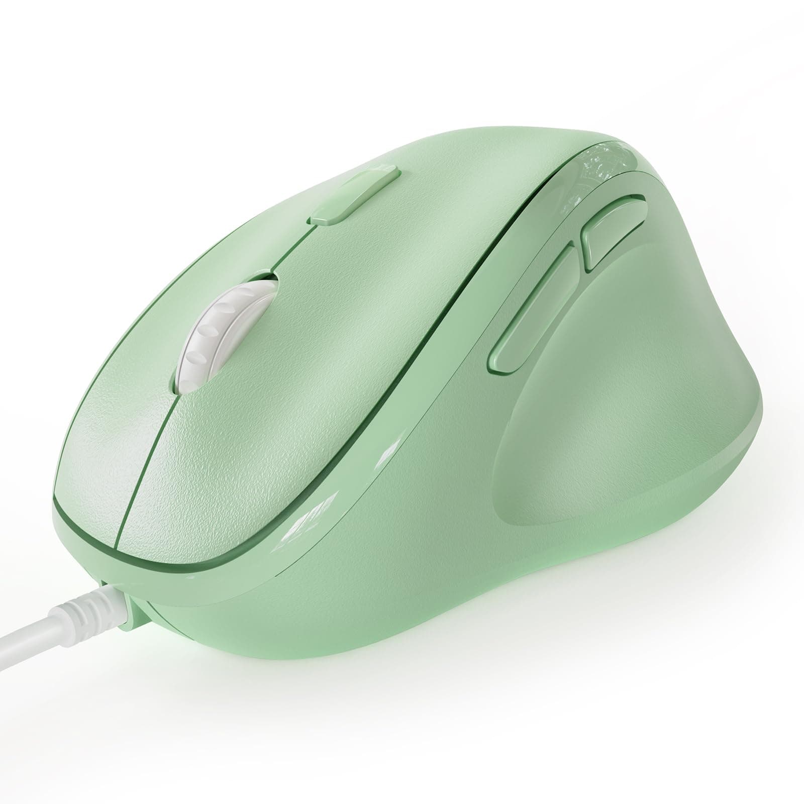 Micropack Ergonomic Mouse Wired for Laptop, PC Computer and Desktop, Ergo Mouse Vertical with Silent Clicks, Up to 3200 DPI Adjustable Mouse Sensitivity, Green