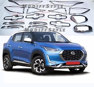 Exterior Chrome Accessories Combo Kit Suitable for Nissan Magnite (Set of 16pcs)