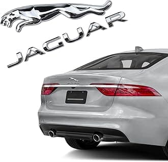 ARKOSKNIGHT Decal Compatible with Javgar Rear Emblem XE XF XJ F-TYPE F-PACE Car Trunk Emblem Leopard Jagvar Rear Letter Sticker Jagvar Panther Fender Decal (Rear Emblem Chrome)