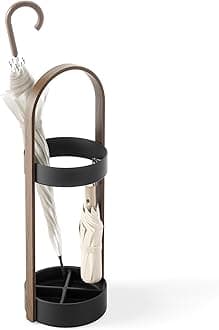 Umbra Space Saving Hub Umbrella Stand Black/Walnut
