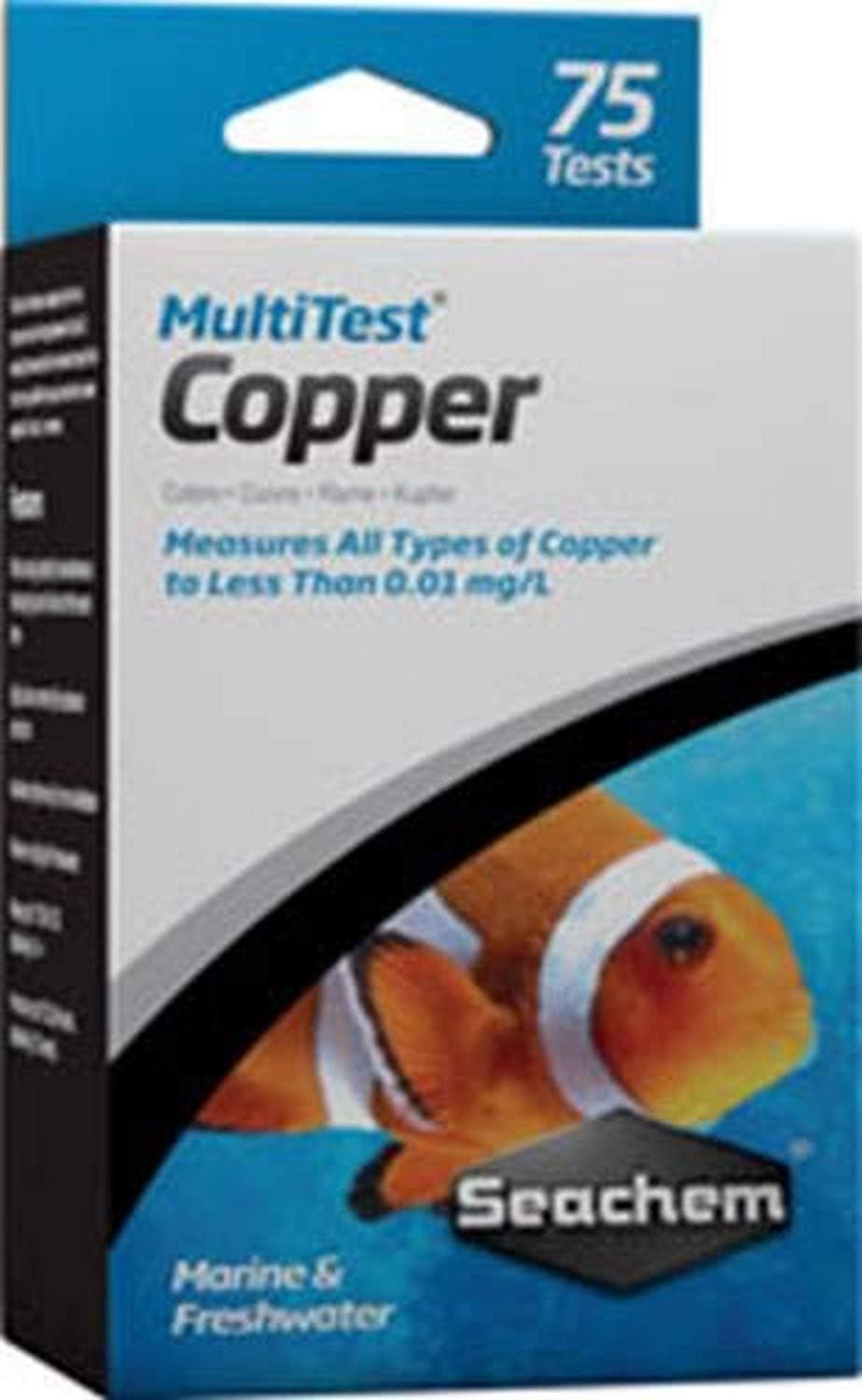 Seachem Multi Test Copper, Kit For Marine & Freshwater