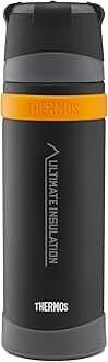 Matt Black Ultimate Flask (500ml), Reusable Insulated Stainless Steel Thermal Coffee Cup for Hot or Cold Drinks, Vacuum Sealed Water Flask with a Leak-Proof Lid, 24hr Hot/24hr Cold