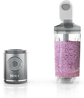 Ninja BC251SL Blast Max Personal Cordless Blender for Smoothies, Blend, Ice Crush, 22 oz. Twist & Go Vessel, Silver - Certified Refurbished