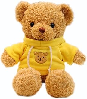 Teddy Bear Stuffed Animal Cute Teddy Bears Plush Toy 11.8 inch for Girls Boys (Yellow Teddy Bear)