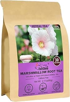 Marshmallow Root Tea, 2g X 30 Count - Premium Natural Dried Cut & Sifted Althaea Officinalis - Non-GMO - Caffeine-free - Respiratory Support & Promote Digestion