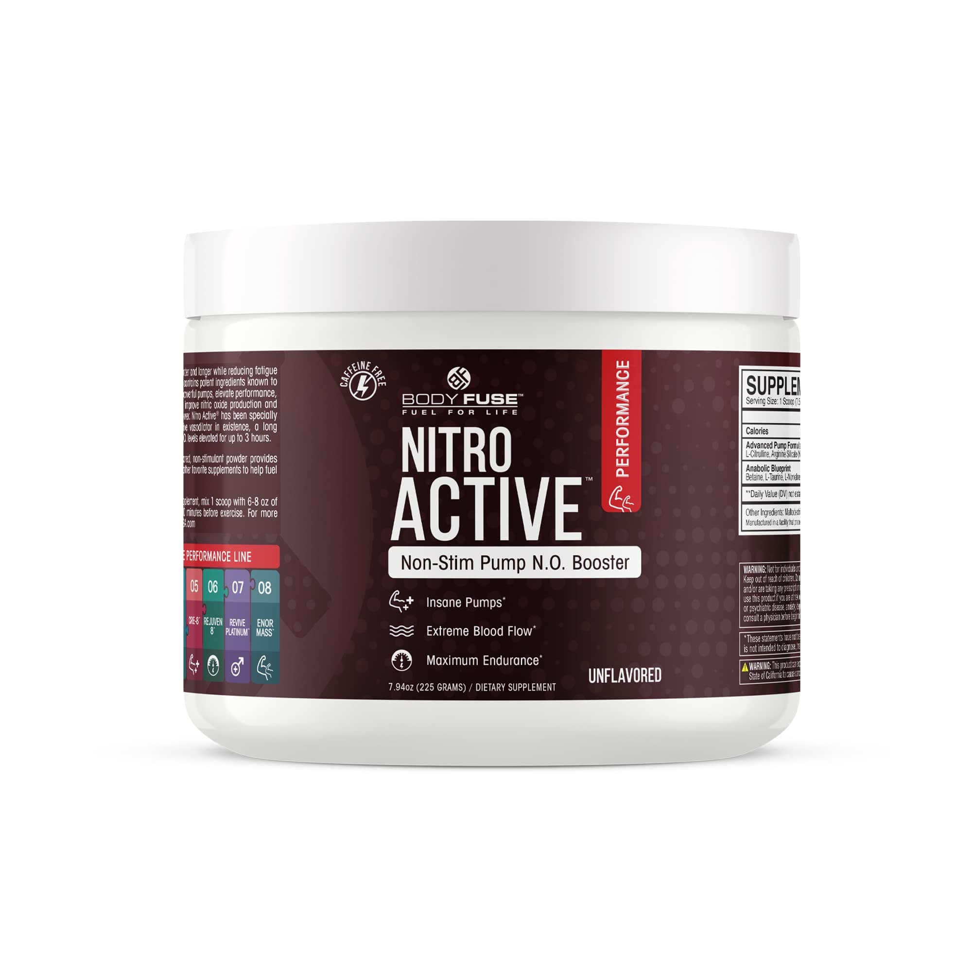 Nitro Active Pump V2 Unflavored Powder Vasodilator | 30 Servings