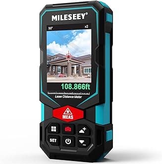Laser Measure, MiLESEEY 330Ft Laser Distance Meter, Rechargeable Multifunctional Laser Measurement Tool with Pointfinder Camera,P2P Technology, Perfect for Outdoor Long-Range Measuring