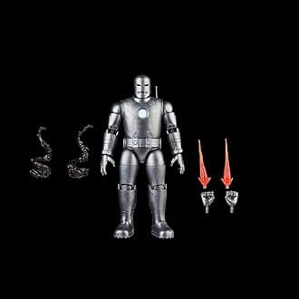 Hasbro Marvel Legends Series Iron Man (Model 01), Avengers 60th Anniversary Action Figure, 6 Inch (15 cm) Size, Includes 6 Accessories F7061 Authentic Product