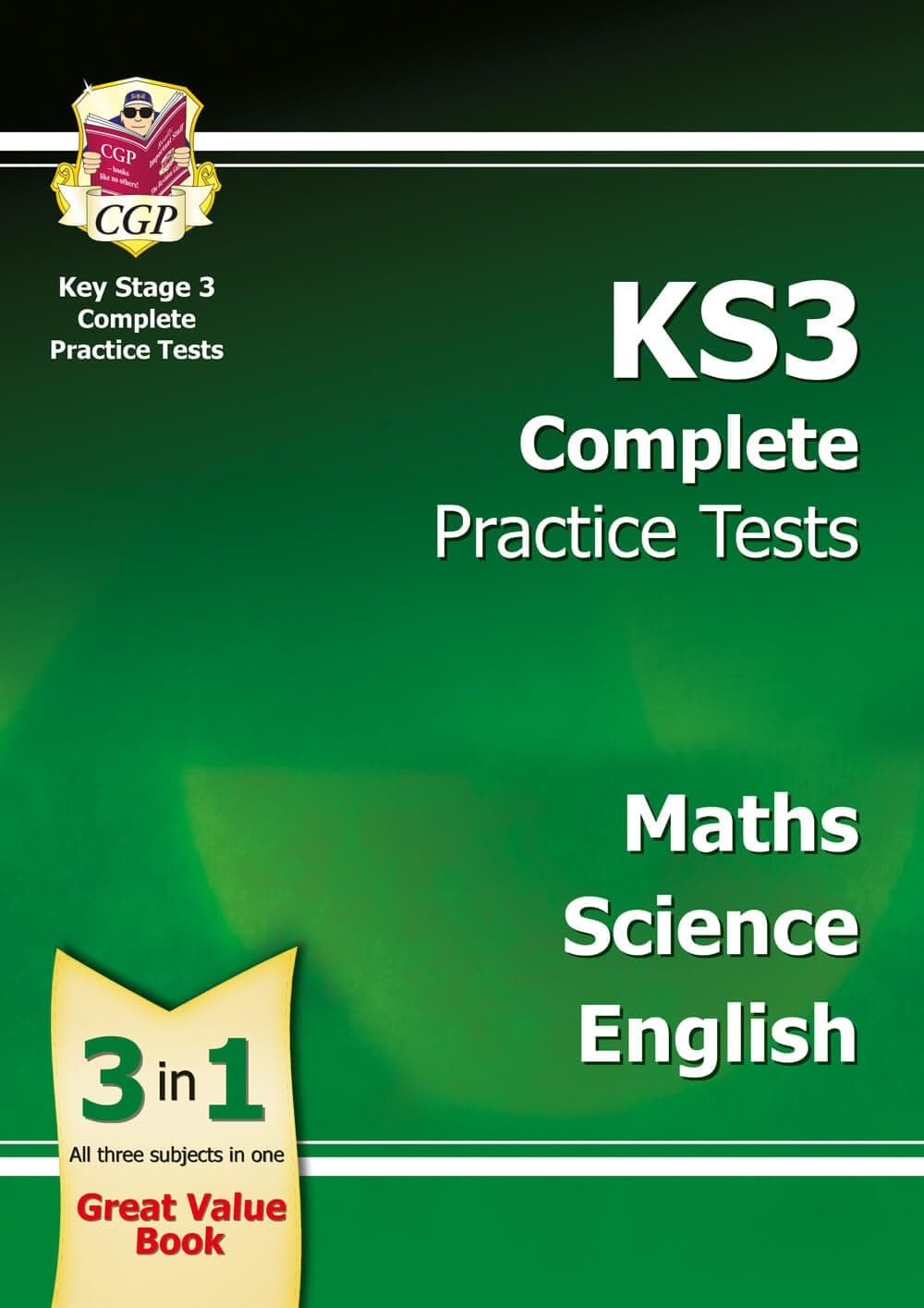 KS3 Complete Practice Tests - Maths, Science & English: for Years 7, 8 and 9 (CGP KS3 Practice Papers) Paperback – 23 Jan. 2014