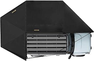 270 Degree Awning Free Standing, Vehicle Overland Awning Built-in LED Light - Three Colors, Car Driver Side, Waterproof Wind Resistant for SUV Van Truck Camper