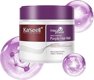3.38floz 100ml Purple Hair Mask Professional Neutralizes Brass & Yellow Tones For Blonde Silver Gray Highlighted Hair