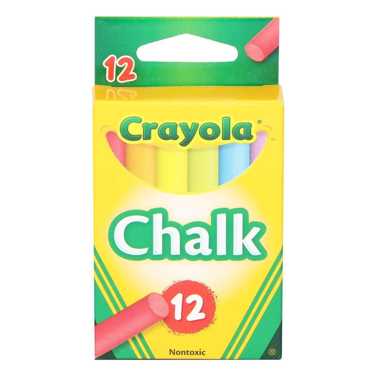 COLORED LOW DUST CHALK,12 count in each,6 pack