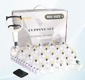 Cupping Therapy Set 24 Cups, Large Size V2.0 for Women Men Vacuum Cup for Body Muscle Back Pain Relief Massage Suck Cellulite Suction Device Cups Cupping Therapy Set