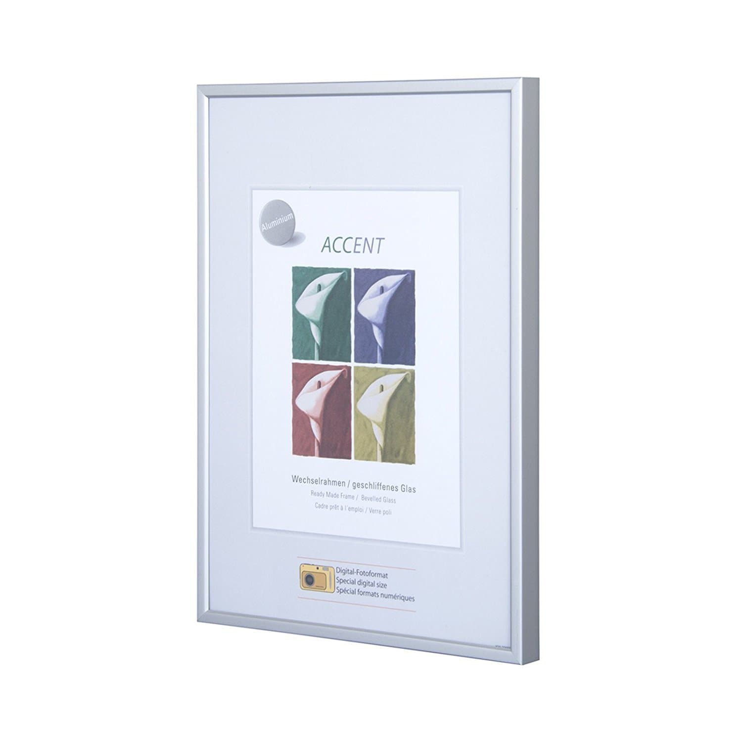 Nielsen Accent Silver A2/ 42 x 59.4 cm, Plastic Glass facing