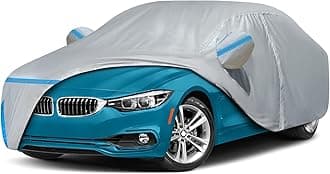 Car Cover for 2013-2025 BMW M4/4 Series 420i 428i 430i 435i 440i Sedan Coupe, Waterproof Custom-fit Sun Rain Dust Snow All Weather Protection Outdoor Car Cover with Cotton Lining and Door Zipper-Gray