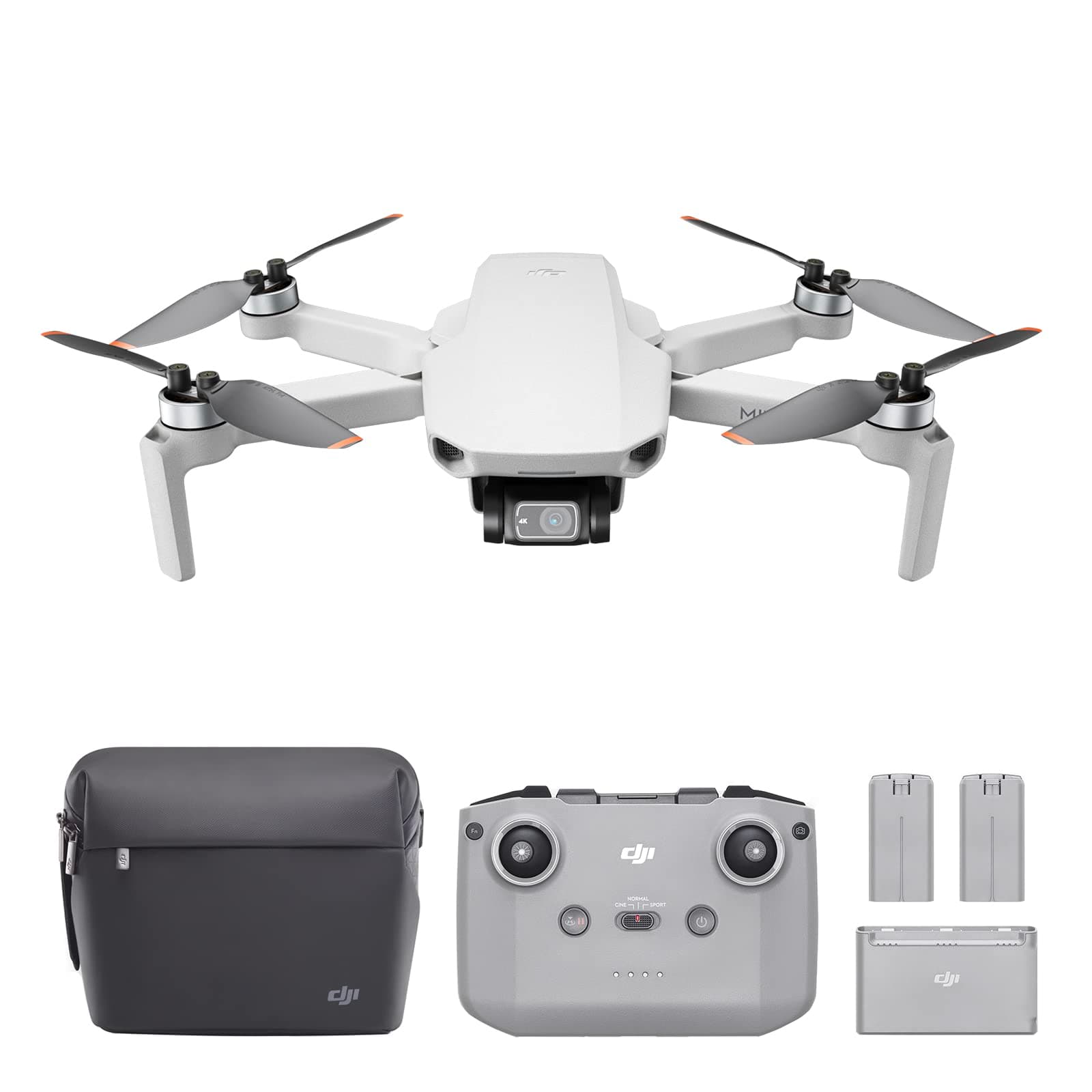 Mini 2 Fly More Combo - Ultralight and Foldable Drone Quadcopter, 3-Axis Gimbal with 4K Camera, 12MP Photo, 31 Minutes Flight Time, OcuSync 2.0 HD Video Transmission,QuickShots with DJI Fly App