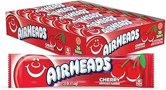 Full-Size Candy Bars, Taffy Candy Bulk Pack, Individually Wrapped, Cherry Fruit Flavor Artificially Flavored, 36 Count Box