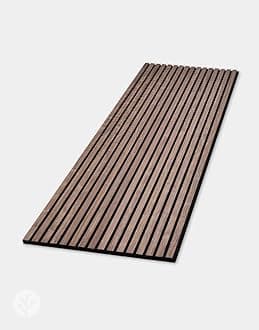 Luxury American Walnut Acoustic Slat Wood Wall Panels, Measures 94.49" x 25.20", Premium Finish, Interior Decor for Walls & Ceilings, Noise Cancelling & Sound Absorbing for Home & Office, 2pcs