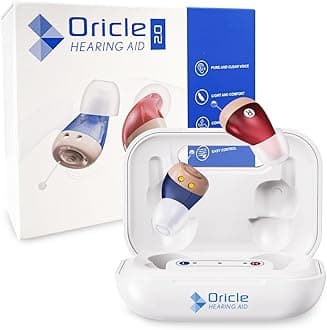 Oricle Standard 2.0 Hearing Aids for Seniors - Oricle Hearing Aids for Adults with Advanced Noise Cancellation - Easy Volume Control with Portable Charging Case