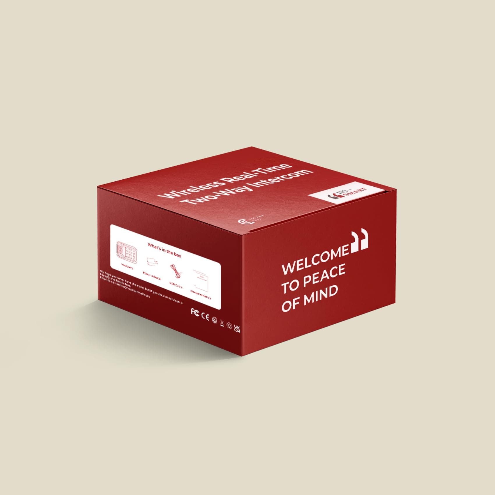 Hosmart Intercoms Wireless for Home, 2024 Upgraded Full Duplex Wireless Intercom System for Home Use, Battery Powered Intercom 1600 Feet Range Portable Home Intercom for Business(4Packs)