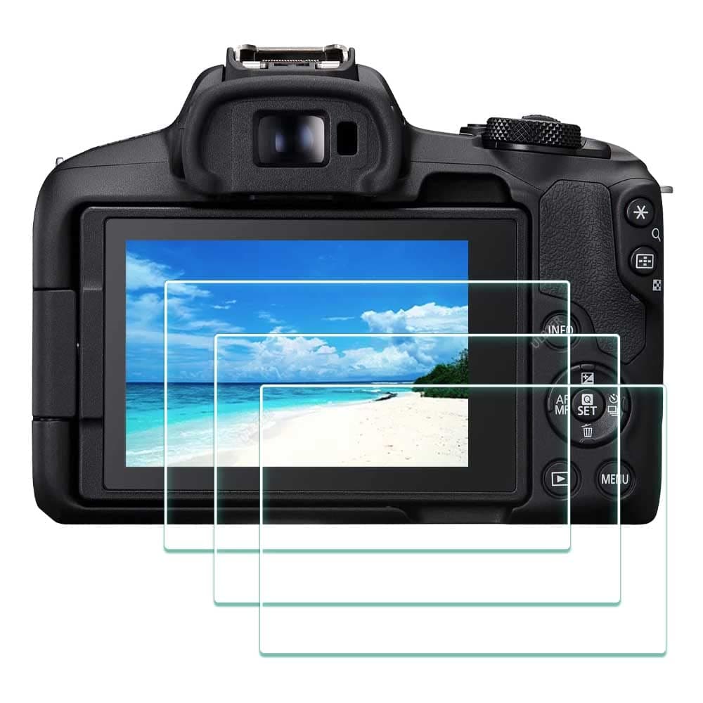 Screen Protector for Canon EOS R50 EOSR50 Camera, 9H Tempered Glass Edge to Edge Protection,Anti-Scrach Anti-Fingerprint Anti-Bubble [3 Pieces]