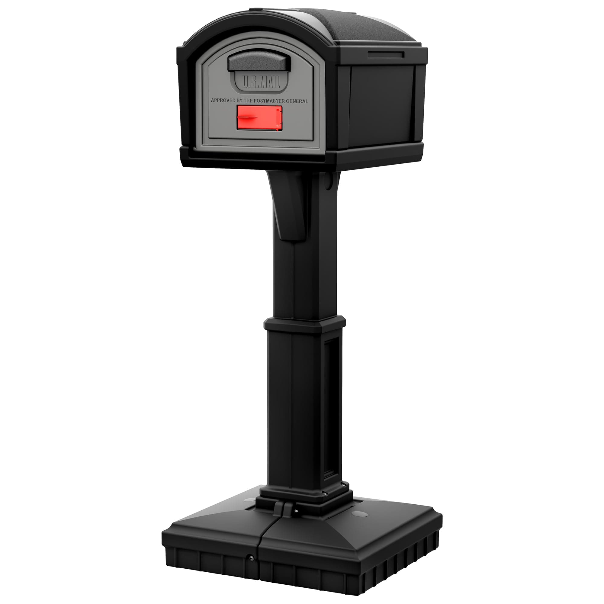 Simplay3 T4 Extra Large Capacity XL Dig-Free Mailbox with Durable Construction, Weather-Resistant Design, and Easy No-Dig Installation, Front Door Only, Black, Made in The USA