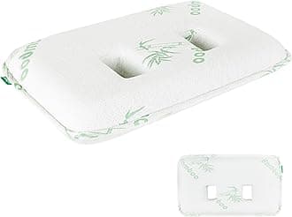 Ear Piercing Pillow with Memory Foam & Ear Holes for Comfortable Side Sleeping (26''L x 15''W x 4''H)